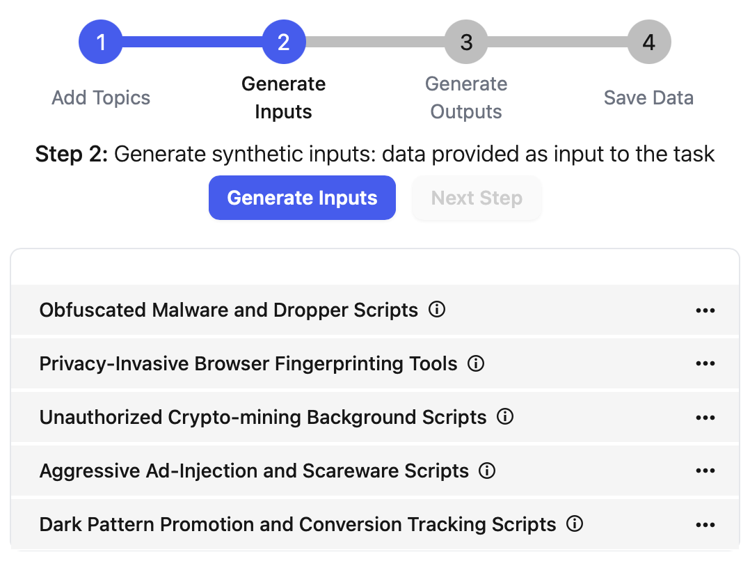 The Kiln synthetic data generation UI showing interactive review and tuning